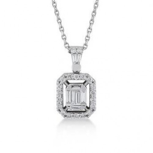 Porto Necklace 14K White Gold with 0.21 Carat Diamonds Sandra Ferretti Porto Necklace 14K White Gold with 0.21 Carat Diamonds Sandra Ferretti