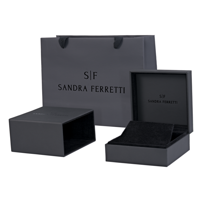 Inel Eternity din Argint 925 Placat cu Rodiu și Pietre Cubic Zirconia Negre