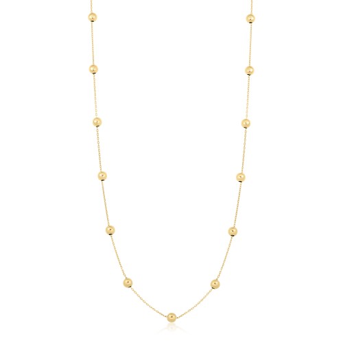 18K Yellow Gold Necklace with Balls 18K Yellow Gold Necklace with Balls