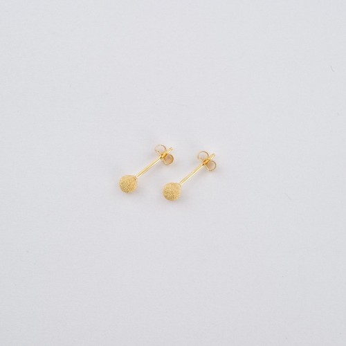 Cercei din Aur Galben de 18K cu Bile Glazurate