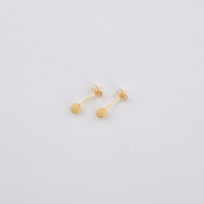 Cercei din Aur Galben de 18K cu Bile Glazurate