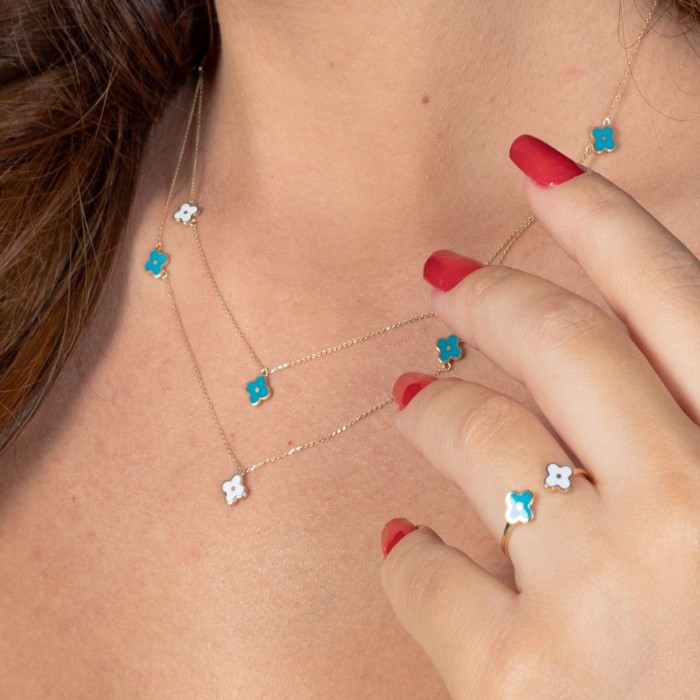 Brindisi Necklace 14K Aur Galben Sandra Ferretti