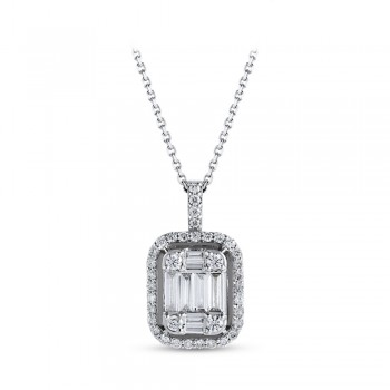 Antverpen Necklace 14K White Gold with 0.21 Carat Diamonds Sandra Ferretti