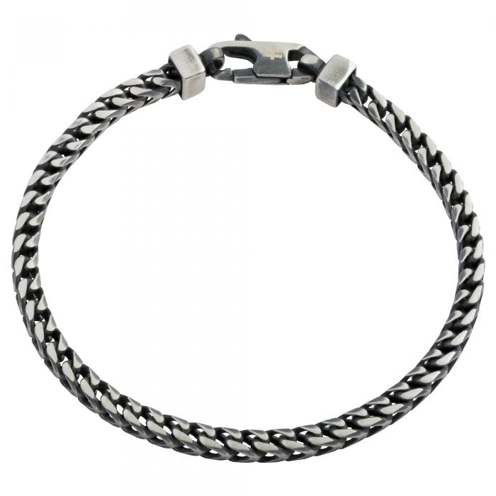 Bratara din Argint pentru Barbati Placata cu Rodiu Antichizat