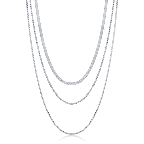 Colier din Argint 925 Multilant Placat cu Rodiu Colier din Argint 925 Multilant Placat cu Rodiu