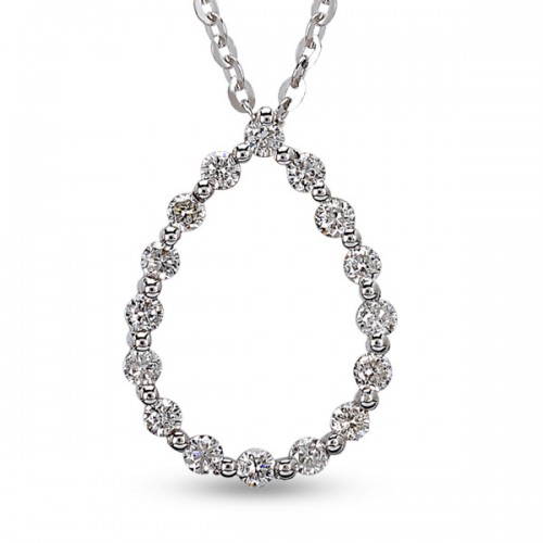 Oslo Necklace 18K White Gold with 0.15 Carat Diamonds Sandra Ferretti