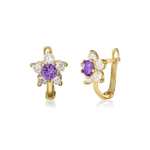 Anais Earrings For Children 14K Yellow Gold Sandra Ferretti Anais Earrings For Children 14K Yellow Gold Sandra Ferretti