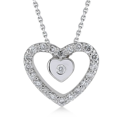Birmingham Necklace 14K White Gold with 0.13 Carat Diamonds Sandra Ferretti