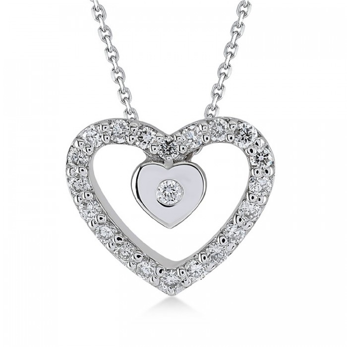 Birmingham Necklace 14K White Gold with 0.13 Carat Diamonds Sandra Ferretti