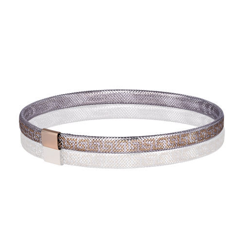 Bratara Versace Elastica din Aur Alb si Galben 14 kt Bratara Versace Elastica din Aur Alb si Galben 14 kt