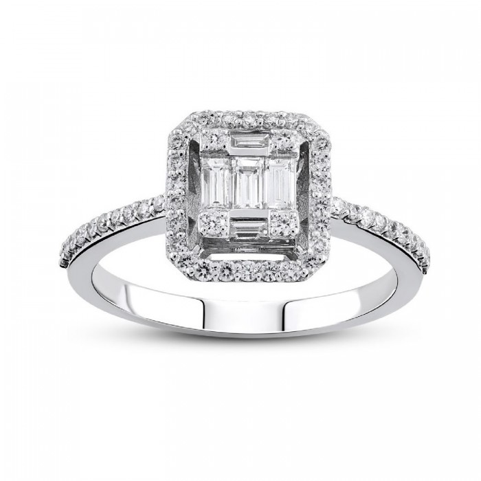 Marseille Ring 14K White Gold with 0.39 Carat Diamonds Sandra Ferretti Marseille Ring 14K White Gold with 0.39 Carat Diamonds Sandra Ferretti