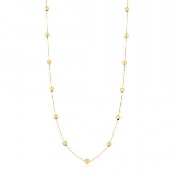 18K Yellow Gold Necklace with Balls