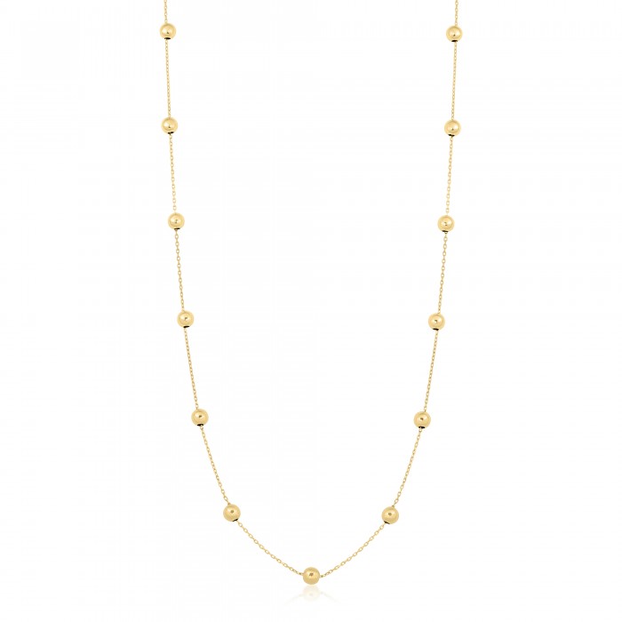 18K Yellow Gold Necklace with Balls
