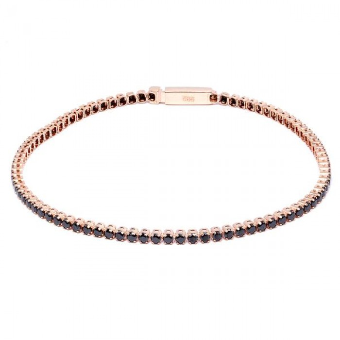Genova Tennis Bracelet 14K Rose Gold Sandra Ferretti Genova Tennis Bracelet 14K Rose Gold Sandra Ferretti
