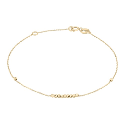 Bratara din Aur Galben de 18K cu Bile Diamantate Bratara din Aur Galben de 18K cu Bile Diamantate