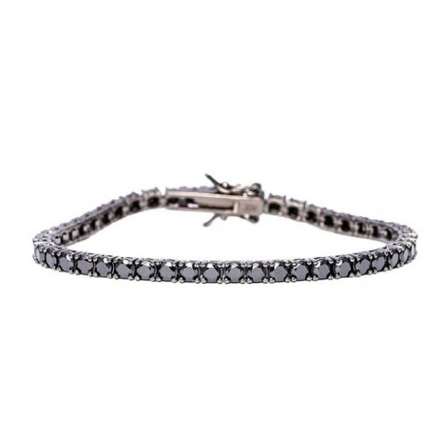Bratara Tennis din Argint 925 All Black placată cu Rodiu și Pietre Cubic Zirconia, 2.5mm Sandra Ferretti Bratara Tennis din Argint 925 All Black placată cu Rodiu și Pietre Cubic Zirconia, 2.5mm Sandra Ferretti