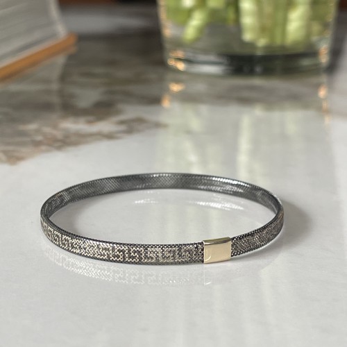 Bratara Versace Elastica din Aur Galben si Negru 14 Kt Bratara Versace Elastica din Aur Galben si Negru 14 Kt
