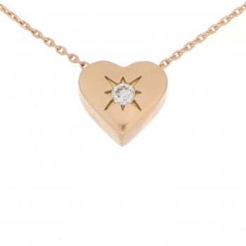Atena Necklace 18K Rose Gold with 0.03 Carat Diamond Sandra Ferretti