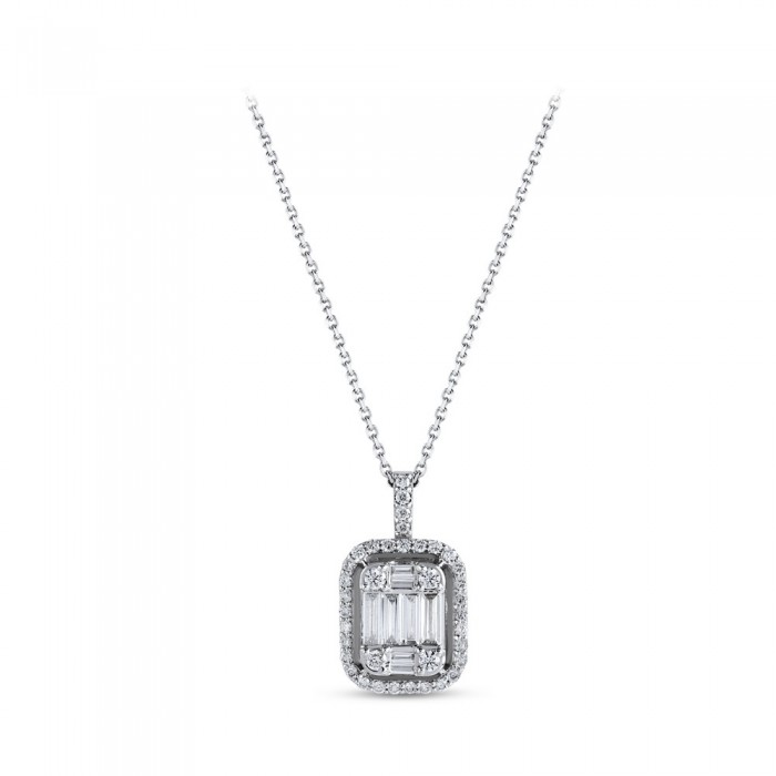 Antverpen Necklace 14K White Gold with 0.21 Carat Diamonds Sandra Ferretti