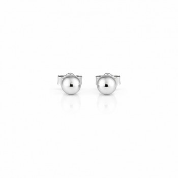 Cercei din Aur Alb de 18K cu Bile 