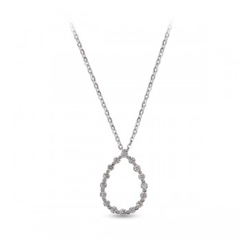 Oslo Necklace 18K White Gold with 0.15 Carat Diamonds Sandra Ferretti