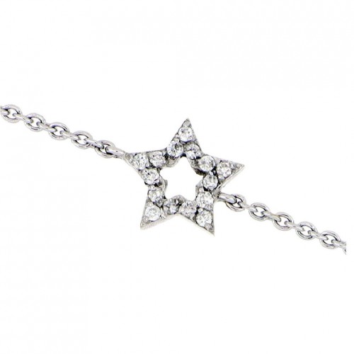 Stavanger Bracelet 18K White Gold with 0.06 Carat Diamonds Sandra Ferretti Stavanger Bracelet 18K White Gold with 0.06 Carat Diamonds Sandra Ferretti