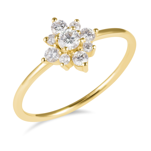 Malaga Ring 14K Yellow Gold with 0.37 Carat  Diamonds Sandra Ferretti