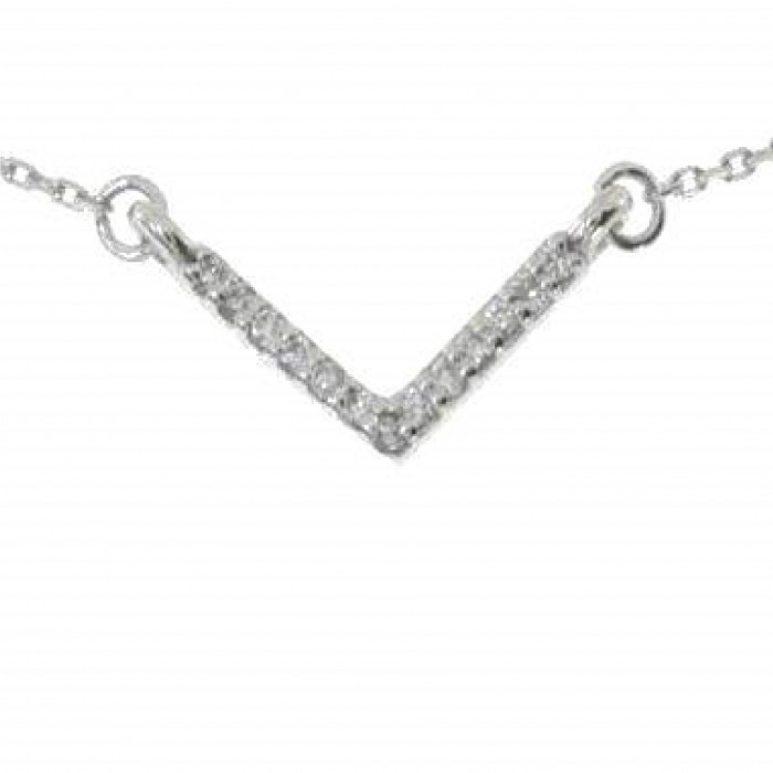Donetk Necklace 14K White Gold with 0.03 Carat Diamonds Sandra Ferretti Donetk Necklace 14K White Gold with 0.03 Carat Diamonds Sandra Ferretti