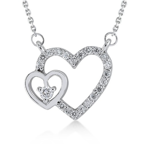 Beverly Necklace 14K White Gold with 0.10 Carat Diamonds Sandra Ferretti