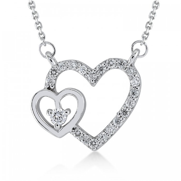 Beverly Necklace 14K White Gold with 0.10 Carat Diamonds Sandra Ferretti